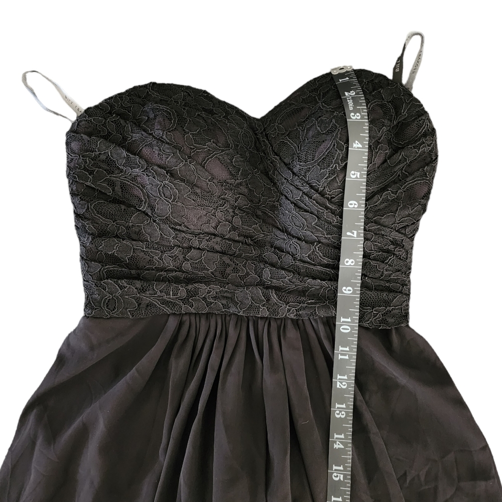 BILL LEVKOFF Black Strapless Gown 4 Formal Dress Wedding Prom Evening Bridal - Picture 12 of 16